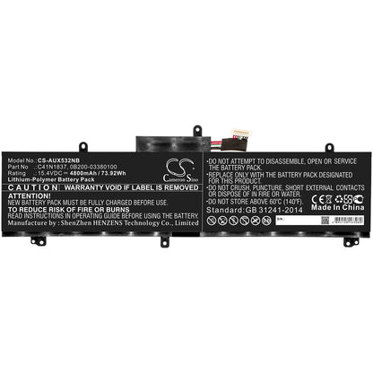 Cameron Sino C41N1837, 0B200-03380100 Battery Replacement [CS-AUX532NB]