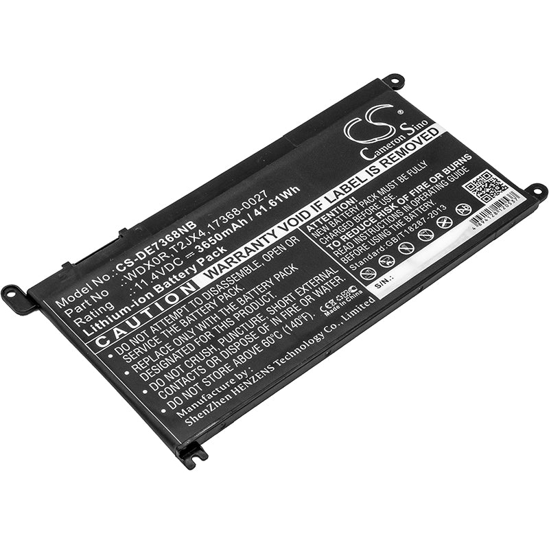 Cameron Sino WDX0R, T2JX4, 17368-0027 Battery Replacement [CS-DE7368NB]