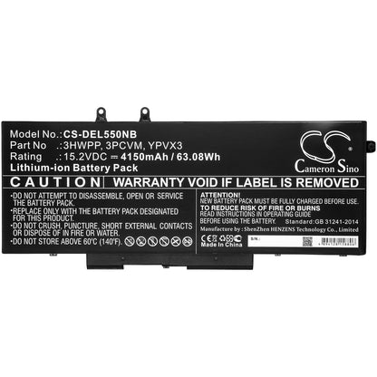 Cameron Sino 3HWPP, 3PCVM, YPVX3 Battery Replacement [CS-DEL550NB]