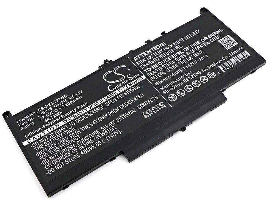 Cameron Sino J60J5 Battery Replacement for Dell Latitude E7270 E7470 Battery Replacement [CS-DEL727NB]