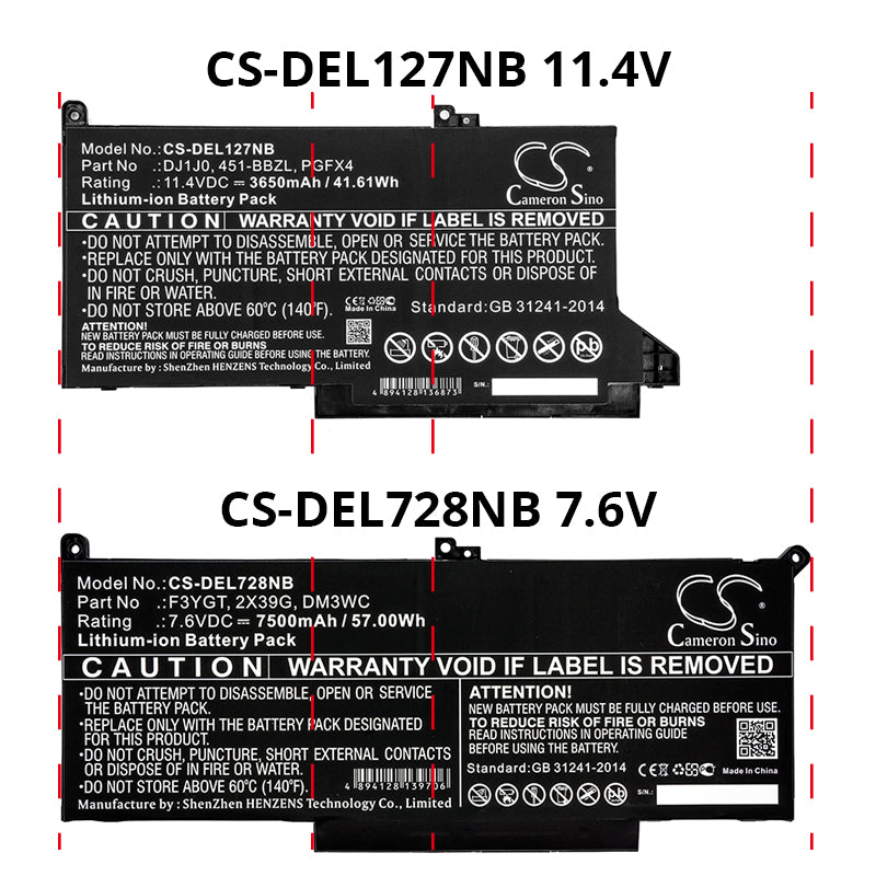Cameron Sino CS-DEL728NB Battery – Compatible Replacement