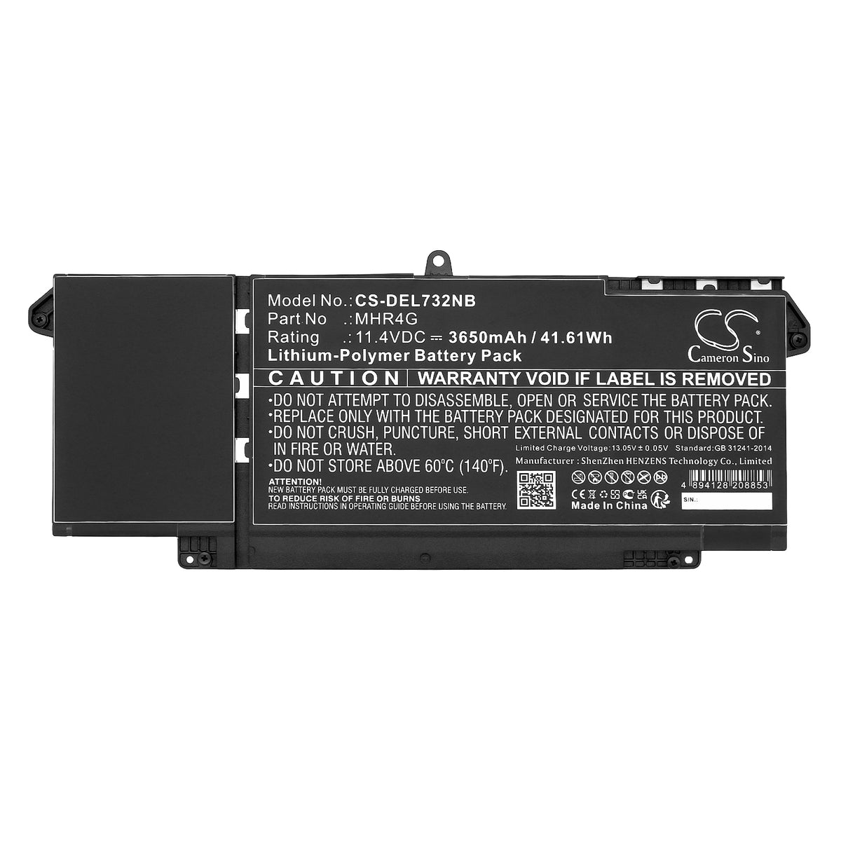 Cameron Sino 4M1JN, MHR4G Battery Replacement [CS-DEL732NB]