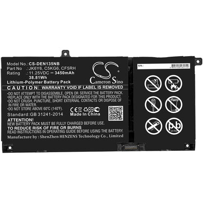 Cameron Sino Dell Vostro 14 5402 Inspiron 13 5301 JK6Y6 CF5RH Battery Replacement [CS-DEN135NB]