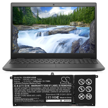Cameron Sino Dell Inspiron 14 5401 15 5501 5502 H5CKD 09077G Battery Replacement [CS-DEN145NB]