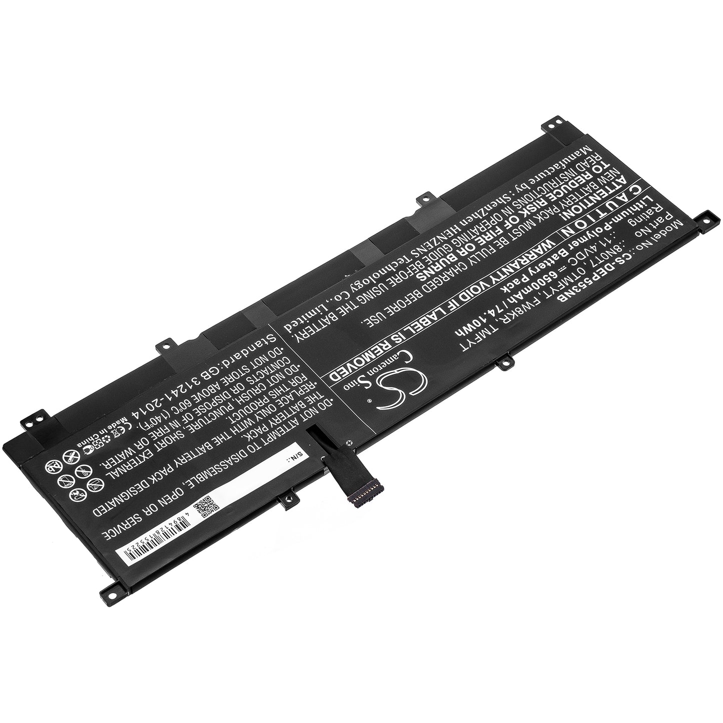 Cameron Sino 8N0T7, 0TMFYT, FW8KR, TMFYT Battery Replacement [CS-DEP553NB]