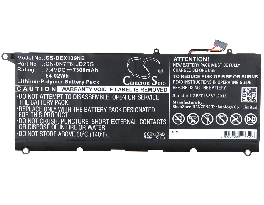 Cameron Sino JD25G, CN-0N7T6 Battery Replacement [CS-DEX139NB]