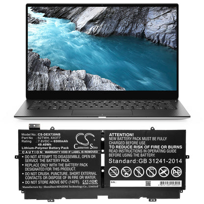 Cameron Sino Dell XPS 13 7390 52TWH XX3T7 Battery Replacement [CS-DEX739NB]