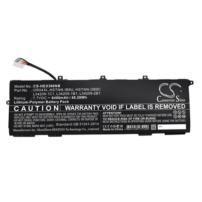 Cameron Sino OR04XL, HSTNN-DB9C, HSTNN-IB8U, L34209-1B1, L34209-1C1, L34209-2B1 Battery Replacement [CS-HEX366NB]