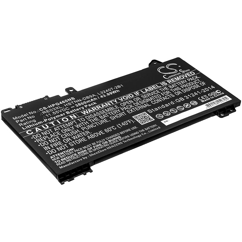 Cameron Sino RE03XL, HSTNN-DB9A, L32407-2B1 Battery Replacement [CS-HPG460NB]