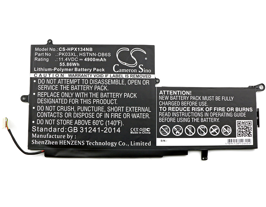 Cameron Sino PK03XL, HSTNN-DB6S Battery Replacement [CS-HPX134NB]