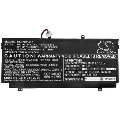 Cameron Sino SH03XL, 859026-421, 859356-855, TPN-Q178, HSTNN-LB7L, SH03057XL Battery Replacement [CS-HPX314NB]