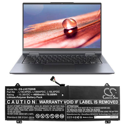 Cameron Sino Lenovo Yoga 7 14 Yoga 14C Yoga C750 L19C4PDC L19M4PDC Battery Replacement [CS-LVC750NB]