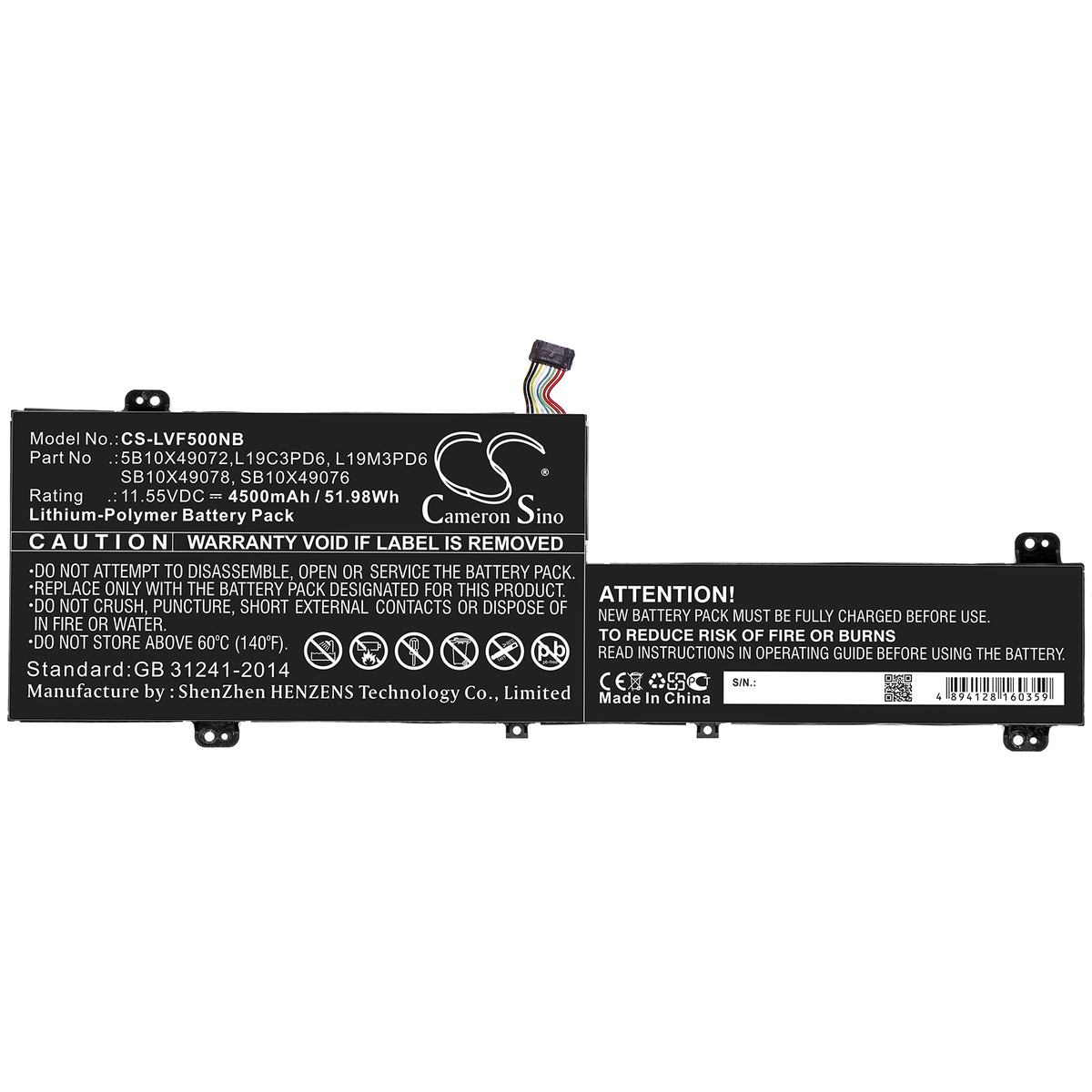 Cameron Sino Lenovo IdeaPad Flex 5 14 15 L19M3PD6 L19C3PD6 Battery Replacement [CS-LVF500NB]