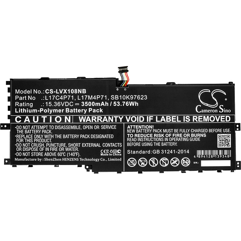 Cameron Sino Lenovo ThinkPad X1 Yoga 2018 L17M4P71 L17C4P71 01AV474 Battery Replacement [CS-LVX108NB]