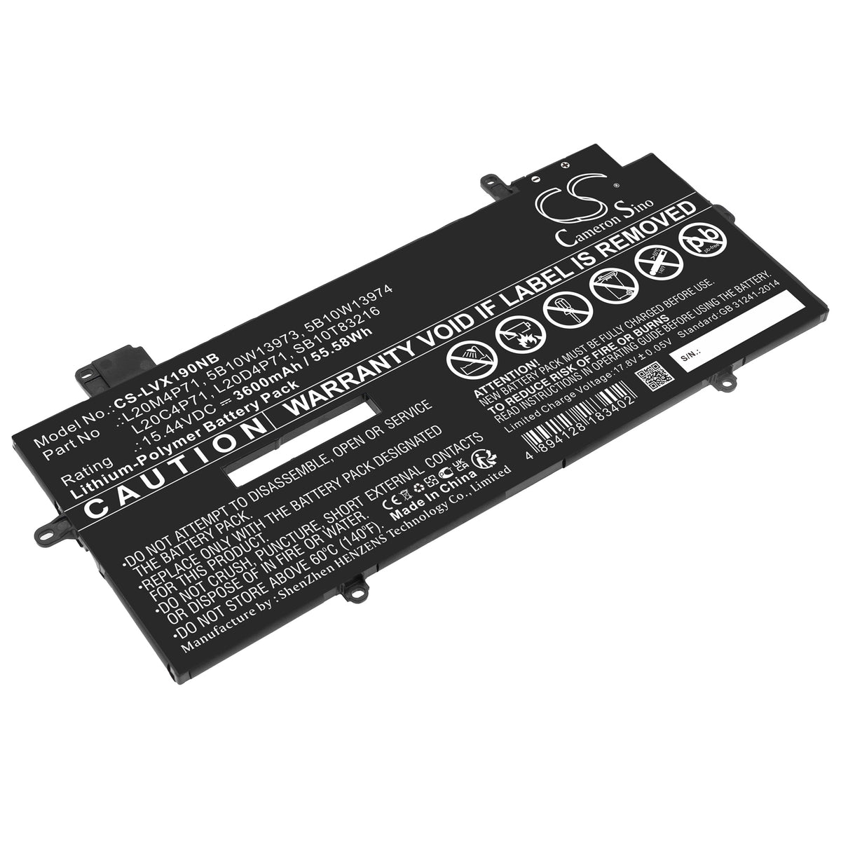 Cameron Sino Lenovo ThinkPad X1 Carbon Gen 9 Gen 10 X1 Yoga Gen 6 Gen 7 L20M4P71 L20C4P71 Battery Replacement [CS-LVX190NB]