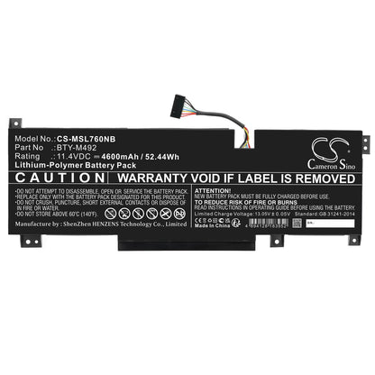 Cameron Sino BTY-M492 Battery Replacement [CS-MSL760NB]