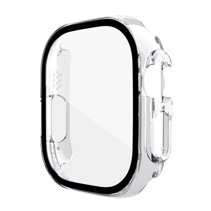 For Apple Watch Series Ultra 2 49MM PC Full Cover Case Tempered Screen Protector