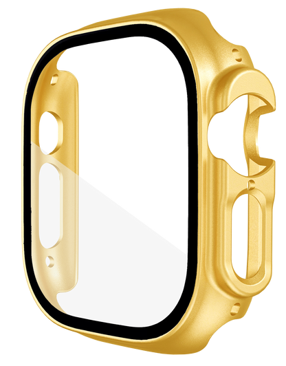 For Apple Watch Series Ultra 2 49MM PC Full Cover Case Tempered Screen Protector