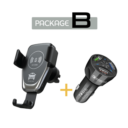 Wireless Car Charger Gravity Phone Holder Mount