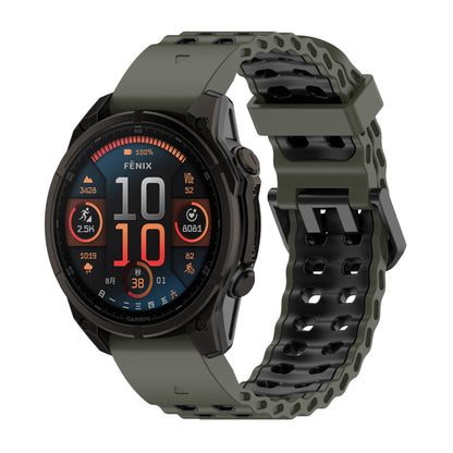 [22mm] Garmin Fenix Quickfit Ocean Silicone Sport Watch Strap (Dark Green)