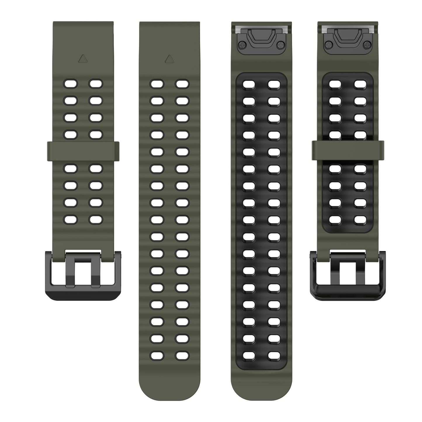 [22mm] Garmin Fenix Quickfit Ocean Silicone Sport Watch Strap (Dark Green)