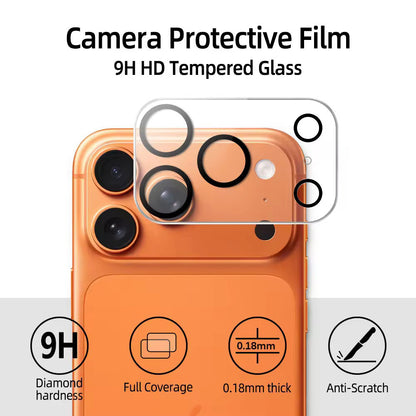 iPhone 17 Pro Max 6.9" Camera Lens Protector, 9H Tempered Glass, HD Clear, Anti-Scratch, Case Friendly