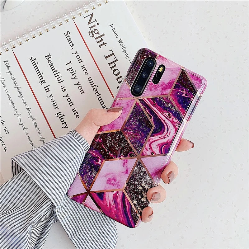 For Samsung Galaxy Marble Shockproof Silicone Phone Case S20 S10 S9 S8 Plus Ultra Note 10 9 8