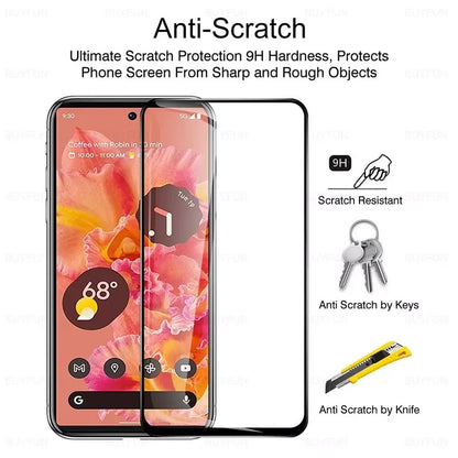 (1+1) Google Pixel 9 Pro XL 8 8A 7 7A 6 6A Tempered Glass Screen Camera Lens Protector
