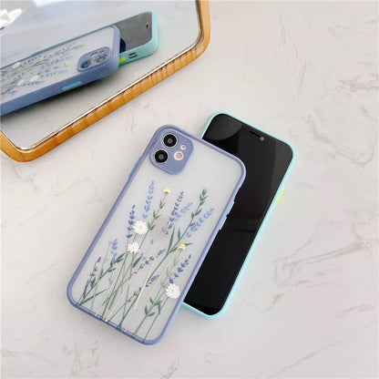 Flower Pattern Case Silicone Cover For iPhone