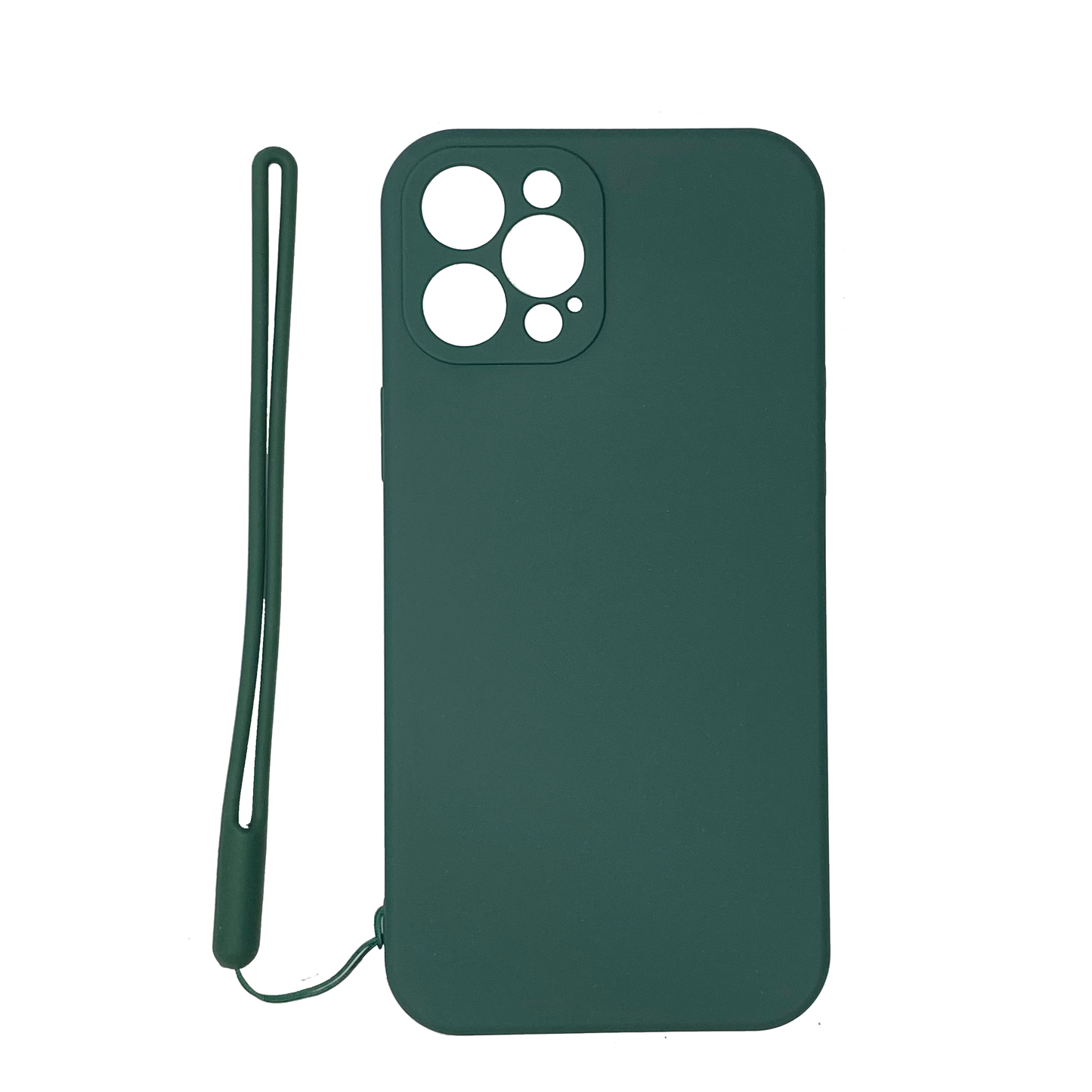 Silicone Cover Thin Soft Case Slim With Lanyard - For iPhone 12 Pro Max