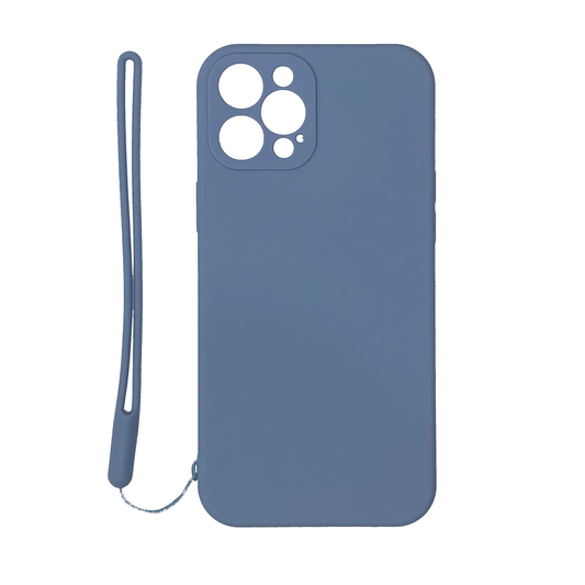 Silicone Cover Thin Soft Case Slim With Lanyard - For iPhone 12 Pro Max
