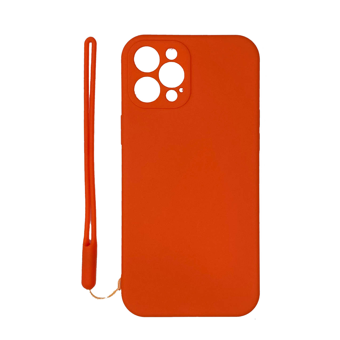 Silicone Cover Thin Soft Case Slim With Lanyard - For iPhone 12 Pro Max