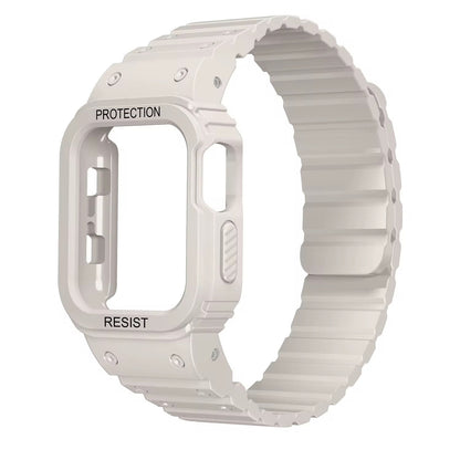 Magnetic Strap For Apple Watch Ultra 49mm Band With Bumper Case Silicone Rugged Sport Band