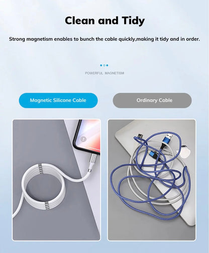 TOPK Self Winding 3A Fast Charging Charger USB Cable For Type-C
