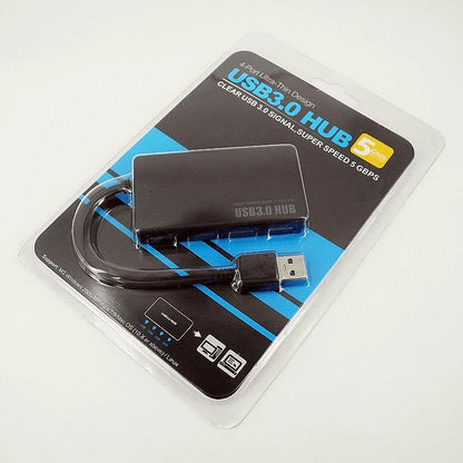Multi USB 3.0 Hub 4 Port High Speed Slim Compact Expansion Smart Splitter Laptop