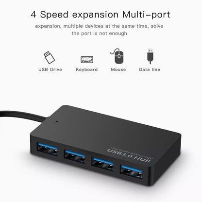 Multi USB 3.0 Hub 4 Port High Speed Slim Compact Expansion Smart Splitter Laptop