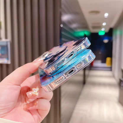 For iPhone 13 12 11 Pro Max Shockproof Case Glitter Flower Floral Bling Cover