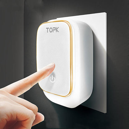 TOPK Wall Charger Travel Adapter AU Plug 3.4A 3 USB With LED Touch Night Light