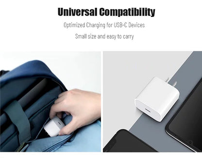 PD 20W USB Type-C Wall Fast Charger Power Adapter Plug