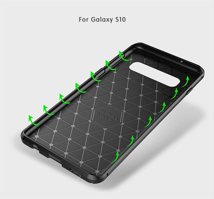 Slim Carbon Fiber TPU Soft Slim Case For Samsung Phone Cover S20 S10 S9 Plus Ultra Note 10 Note 9