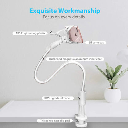 Mobile Phone Flexible 360° Clip Mount Stand Holder Bed Desktop Bracket Clamp