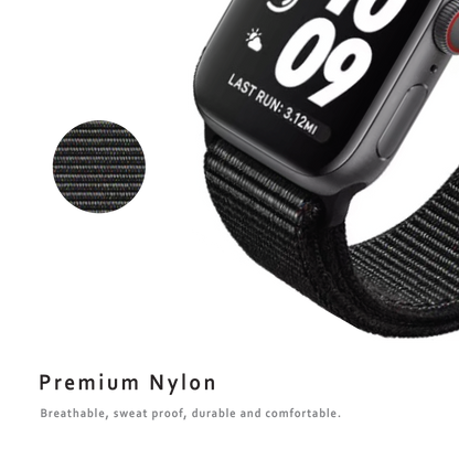 Woven Nylon Sports Watch Band Strap For Apple iWatch Ultra 10 9 8 7 6 5 4 3 2 1 SE 49 46 45 44 42 41 40 38 mm