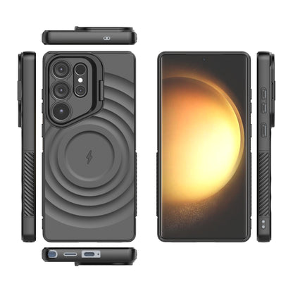 For Samsung Galaxy S25 Ultra Magnetic Magsafe Case Back Camera Holder Cover - Black