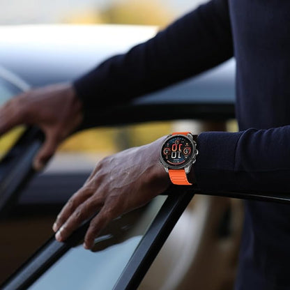 [22mm] For Garmin Fenix Quickfit Magnetic Silicone Sport Watch Strap (Orange)
