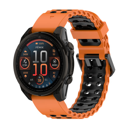 [22mm] Garmin Fenix Quickfit Ocean Silicone Sport Watch Strap (Orange)