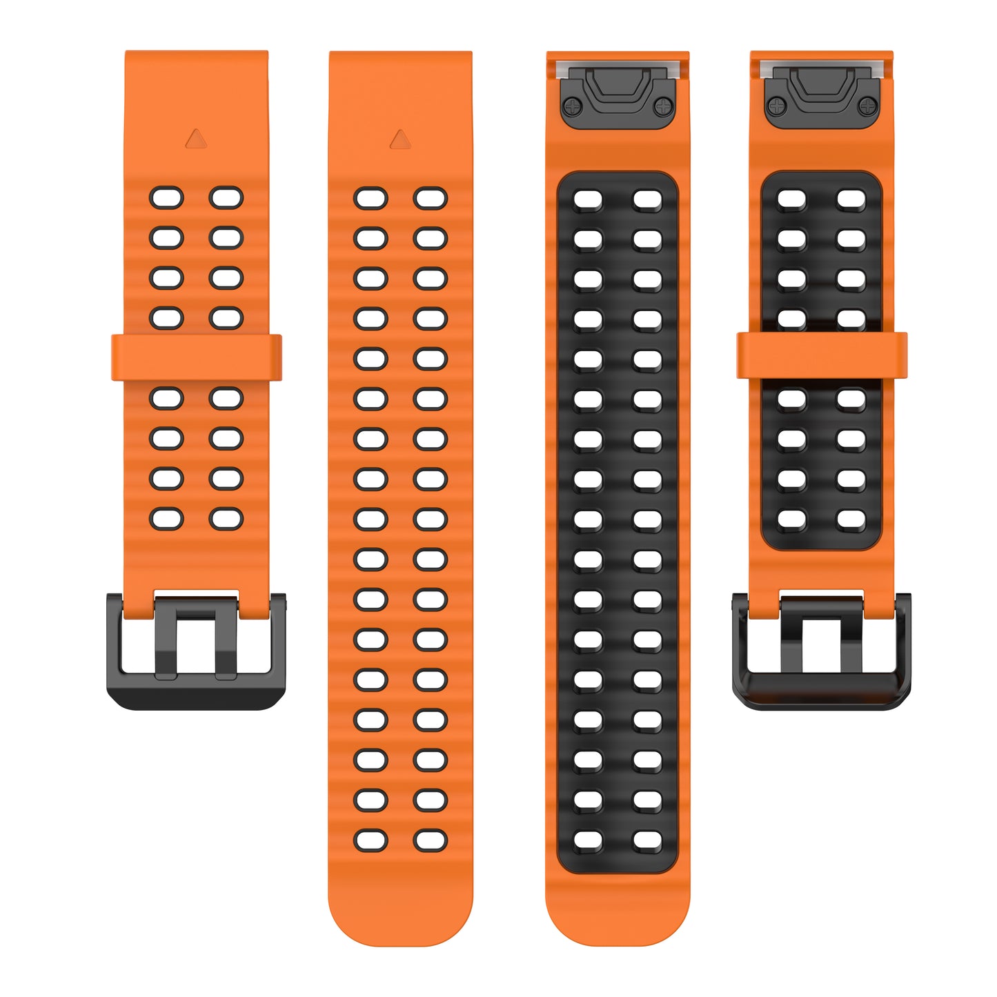 [22mm] Garmin Fenix Quickfit Ocean Silicone Sport Watch Strap (Orange)