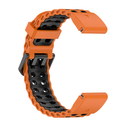 [22mm] Garmin Fenix Quickfit Ocean Silicone Sport Watch Strap (Orange)