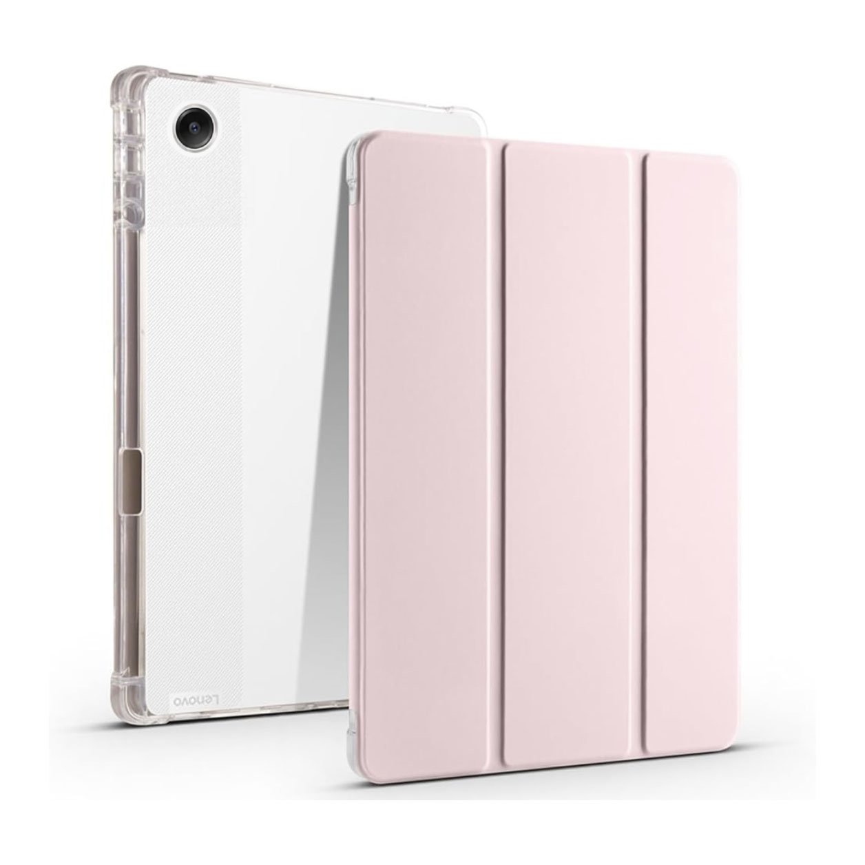 Smart Case for Lenovo Tab TB311 10.1" (2025), Slim Tri-Fold Stand Flip Cover with Pen Holder, Auto Wake/Sleep, Pink