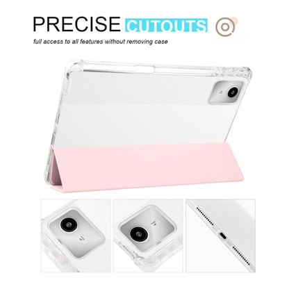 Smart Case for Lenovo Tab M11 11" 2024 TB330FU, Slim Tri-Fold Stand Cover with Pen Holder, Auto Wake/Sleep, Pink