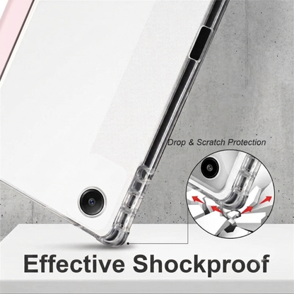 Smart Case for Lenovo Tab TB311 10.1" (2025), Slim Tri-Fold Stand Flip Cover with Pen Holder, Auto Wake/Sleep, Pink